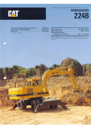 Excavatoare pe roți Caterpillar 224 B