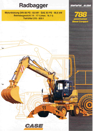 Excavatoare pe roți Case Poclain 788 P2AL