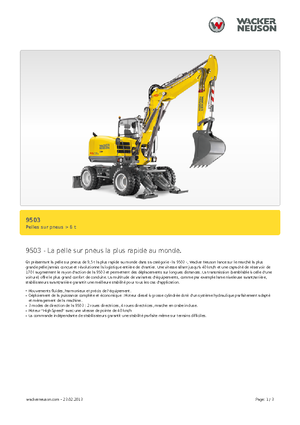 Excavatoare pe roți Neuson 9503