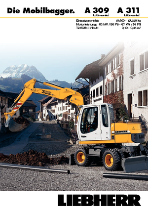 Excavatoare pe roți Liebherr A 311 Litronic