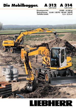Excavatoare pe roți Liebherr A 312 Litronic