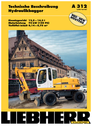 Excavatoare pe roți Liebherr A 312 Litronic