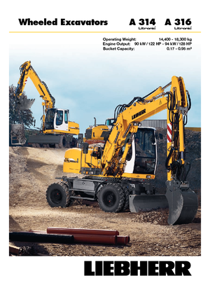 Excavatoare pe roți Liebherr A 314 Litronic