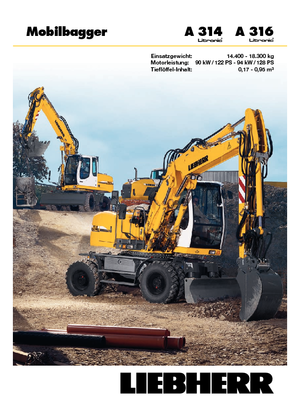 Excavatoare pe roți Liebherr A 314 Litronic