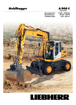 Excavatoare pe roți Liebherr A 900 C Litronic
