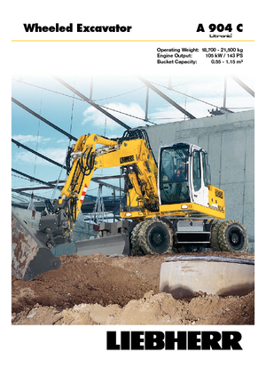 Excavatoare pe roți Liebherr A 904 C Litronic