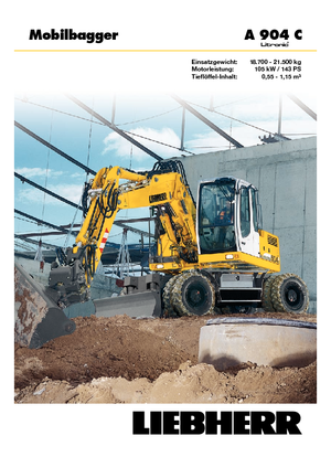 Excavatoare pe roți Liebherr A 904 C Litronic
