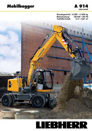 Excavatoare pe roți Liebherr A 914 Litronic