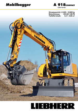 Excavatoare pe roți Liebherr A 918 Compact Litronic