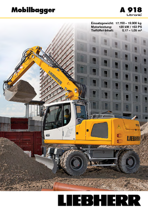 Excavatoare pe roți Liebherr A 918 Litronic