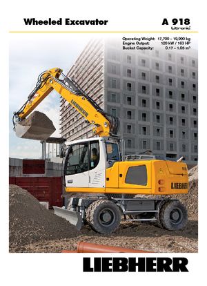 Excavatoare pe roți Liebherr A 918 Litronic