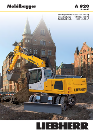 Excavatoare pe roți Liebherr A 920 Litronic