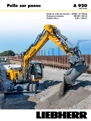 Excavatoare pe roți Liebherr A 920 Litronic