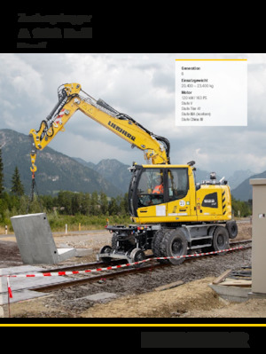 Excavatoare pe roți Liebherr A 922 Rail Litronic G6.0
