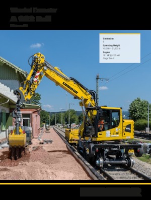 Excavatoare pe roți Liebherr A 922 Rail Litronic G6.0