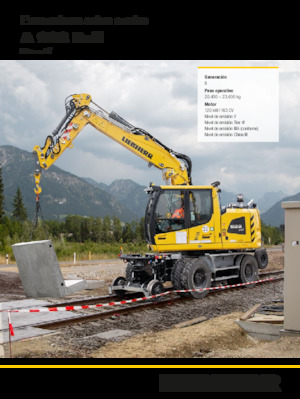Excavatoare pe roți Liebherr A 922 Rail Litronic G6.0