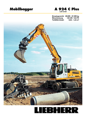 Excavatoare pe roți Liebherr A 924 C Plus Litronic