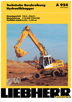 Excavatoare pe roți Liebherr A 924 Litronic