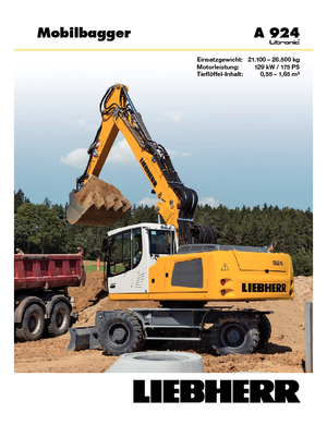 Excavatoare pe roți Liebherr A 924 Litronic