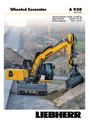 Excavatoare pe roți Liebherr A 928 Litronic