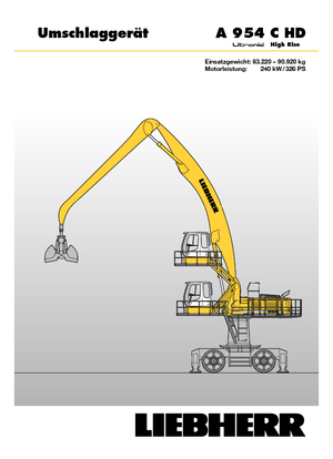 Excavatoare pe roți Liebherr A 954 C HD Litronic High Rise
