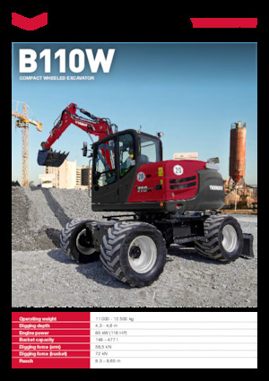 Excavatoare pe roți Yanmar B110W 