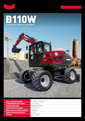 Excavatoare pe roți Yanmar B110W 