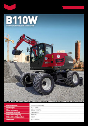 Excavatoare pe roți Yanmar B110W 
