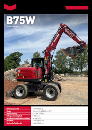Excavatoare pe roți Yanmar B75W TPA 