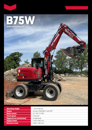 Excavatoare pe roți Yanmar B75W TPA 