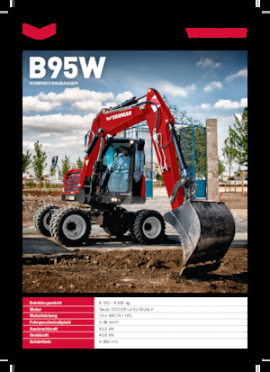 Excavatoare pe roți Yanmar B95W MB 