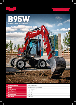 Excavatoare pe roți Yanmar B95W TPA 