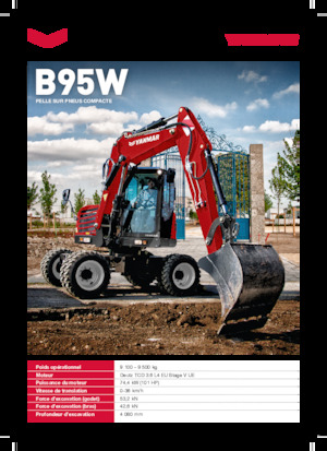 Excavatoare pe roți Yanmar B95W TPA 