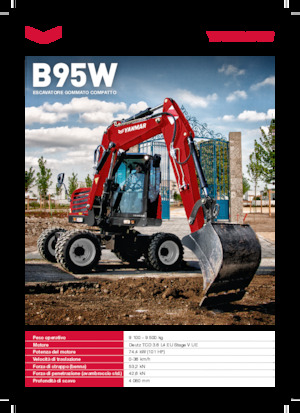 Excavatoare pe roți Yanmar B95W TPA 