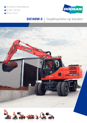 Excavatoare pe roți Doosan DX140W-3