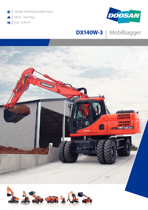 Excavatoare pe roți Doosan DX140W-3