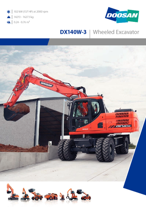 Excavatoare pe roți Doosan DX140W-3