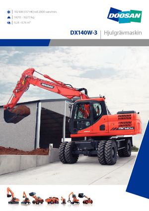 Excavatoare pe roți Doosan DX140W-3