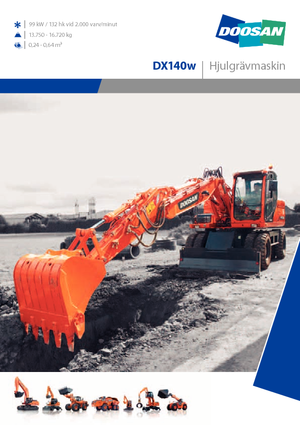 Excavatoare pe roți Doosan DX 140 W