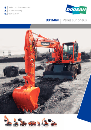 Excavatoare pe roți Doosan DX 160 W