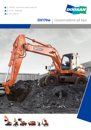 Excavatoare pe roți Doosan DX170W