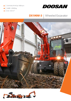 Excavatoare pe roți Doosan DX190W-3