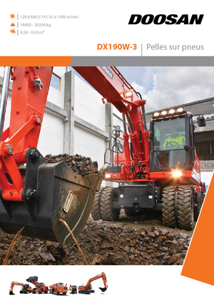 Excavatoare pe roți Doosan DX190W-3
