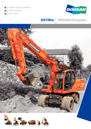 Excavatoare pe roți Doosan DX 190 W