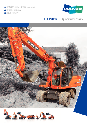 Excavatoare pe roți Doosan DX 190 W
