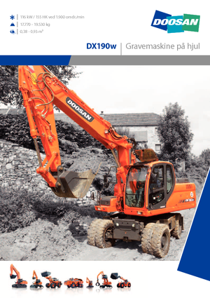 Excavatoare pe roți Doosan DX 190 W