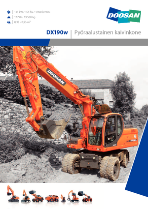 Excavatoare pe roți Doosan DX 190 W