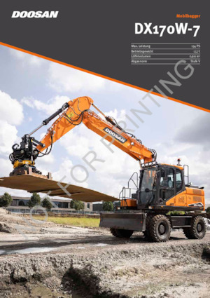Excavatoare pe roți Doosan DX170W-7