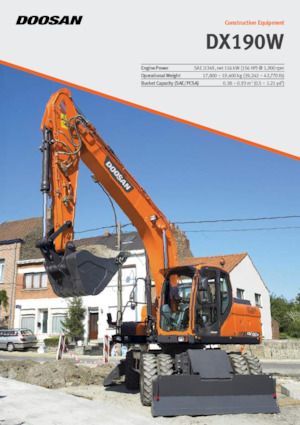 Excavatoare pe roți Doosan DX190W