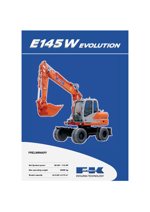 Excavatoare pe roți Fiat Kobelco E 145 WT